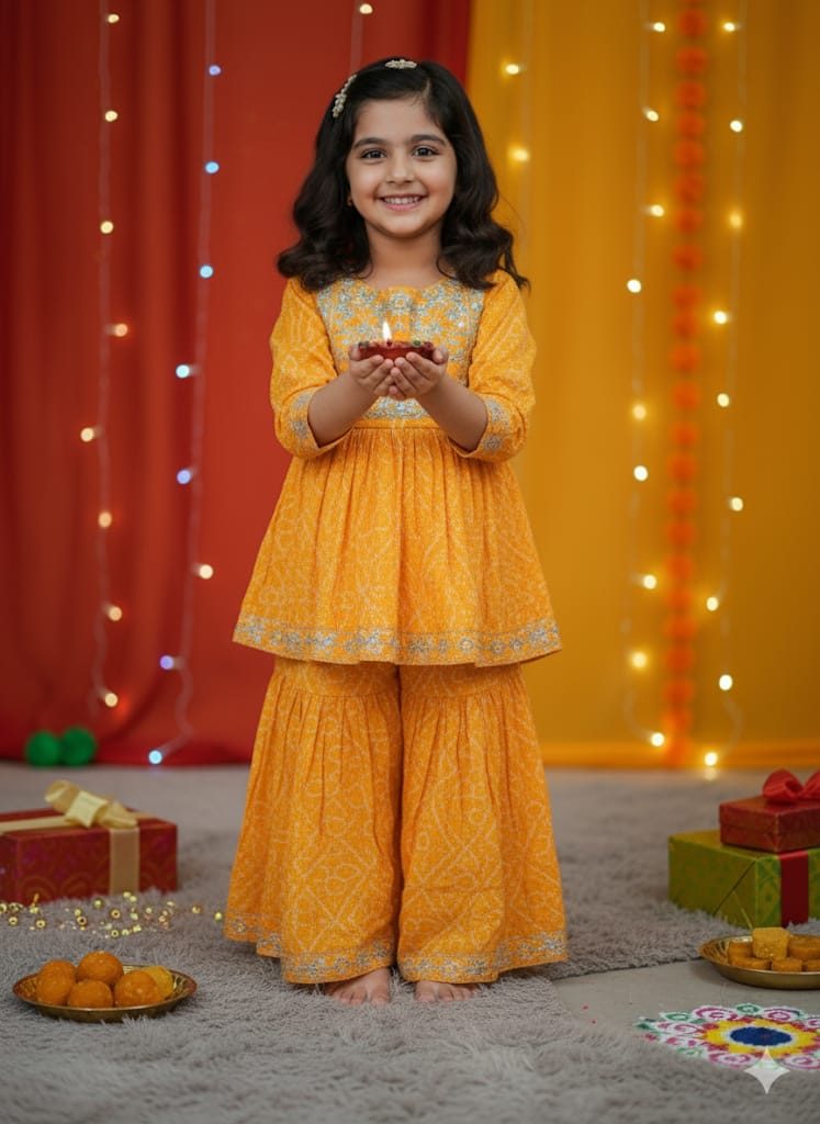 cotton floral panel lahenga set